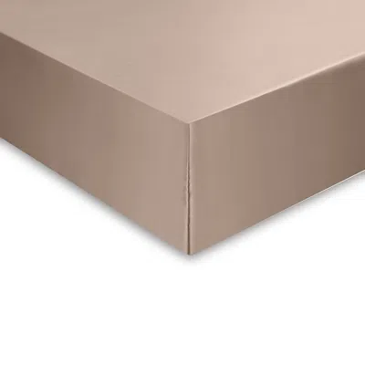 Gingerlily Silk Solid Fitted Sheet, Twin In Brown