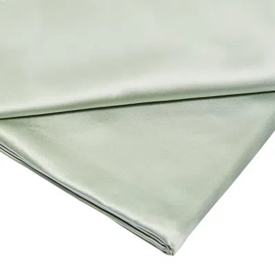 Gingerlily Silk Solid Flat Sheet, Queen In Green