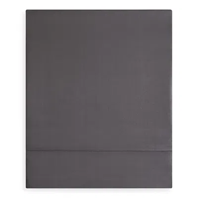 Gingerlily Silk Solid Flat Sheet, Queen In Charcoal