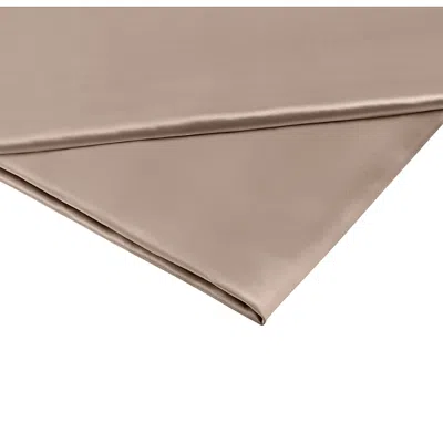 Gingerlily Silk Solid Flat Sheet, Twin In Brown
