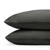 Gingerlily Silk Solid Pillowcase, Standard In Charcoal