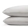 Gingerlily Silk Solid Pillowcase, Standard In Silver
