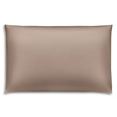 Gingerlily Silk Solid Pillowcase, Standard In Brown