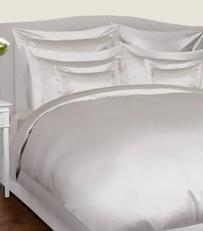 Gingerlily Silk Super King Duvet Cover In Silver