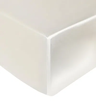 Gingerlily Silk Super King Fitted Sheet In Ivory