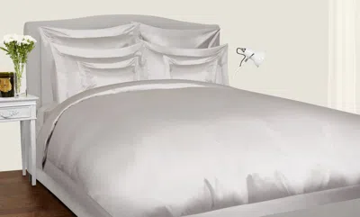 Gingerlily Silk Super King Fitted Sheet In Silver