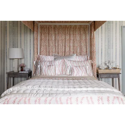 Gingerlily Silk Tangleweed Duvet Cover, King In Pink/ivory