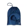 Gingerlily Silk Travel Neck Pillow In Blue