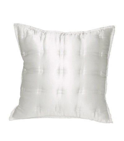 Gingerlily Silk Windsor Square Cushion In Ivory