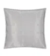 Gingerlily Silk Windsor Square Cushion In Silver