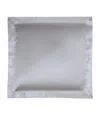Gingerlily Silk Windsor Square Cushion In Silver