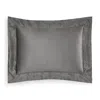 Gingerlily Solid Silk Boudoir Sham In Gray