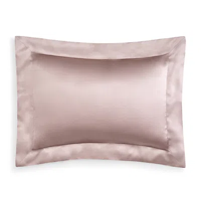 Gingerlily Solid Silk Boudoir Sham In Pink