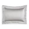 Gingerlily Solid Silk Boudoir Sham In Silver