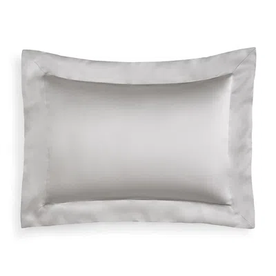 Gingerlily Solid Silk Boudoir Sham In Silver