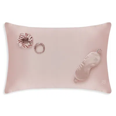 Gingerlily The Ultimate Silk 4-piece Sleep Set In Pink