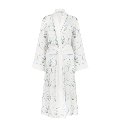 Gingerlily X Memo Press Silk Floral Robe In White