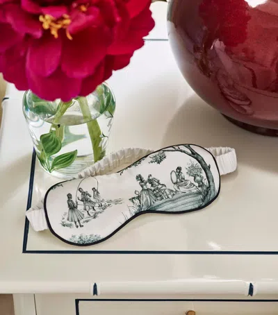 Gingerlily X Sheila Bridges Harlem Toile Print Eye Mask In Ivory