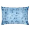 Gingerlily X Sheila Bridges Harlem Toile Silk Pillowcase, Standard In Blue