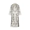 Gingerlily X Sheila Bridges Harlem Toile Print Robe In Ivory