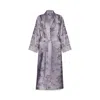 Gingerlily X Sheila Bridges Harlem Toile Silk Robe In Lilac