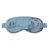 Gingerlily X Sheila Bridges Harlem Toile Silk Sleep Mask In Blue