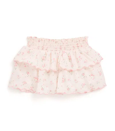 Gingersnaps Kids' Cotton Floral Bea Skort In Pink