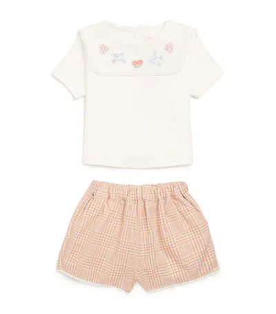 Gingersnaps Kids' Cotton Jurin Top And Shorts Set In Multi