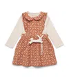Gingersnaps Cotton Pinafore Dress, T-shirt And Toy Sabrina Set In Brown