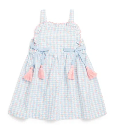Gingersnaps Kids' Cotton Tassel Dress In Blue