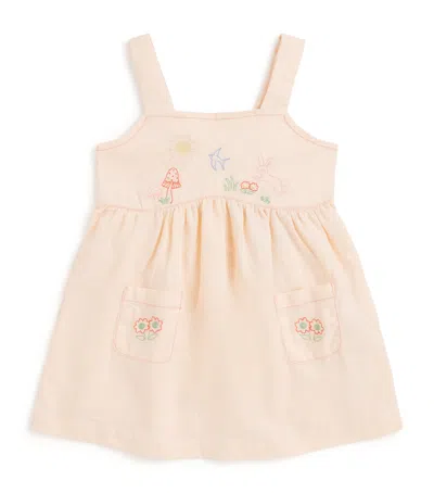 Gingersnaps Kids' Linen-blend Kayla Dress In Pink