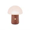 Gingko Design Mini Alice Mushroom Lamp In Walnut