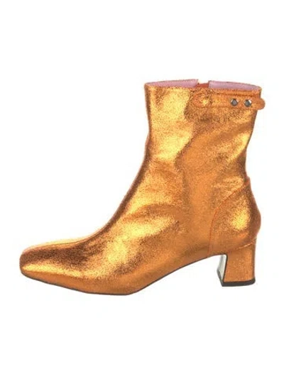Pre-owned Gini & Albert Boots W/ Tags In Orange