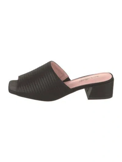 Pre-owned Gini & Albert Lana Leather Mules In Brown
