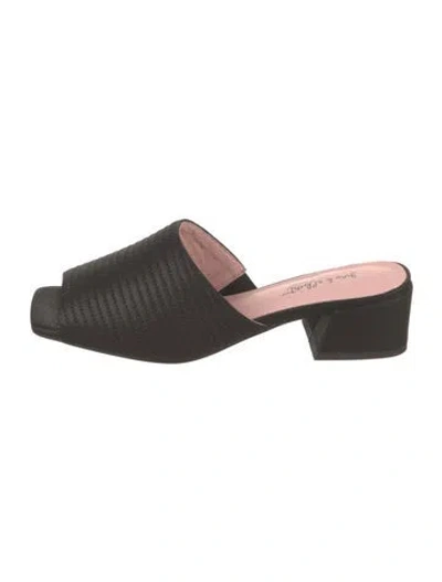Pre-owned Gini & Albert Lana Leather Mules In Brown