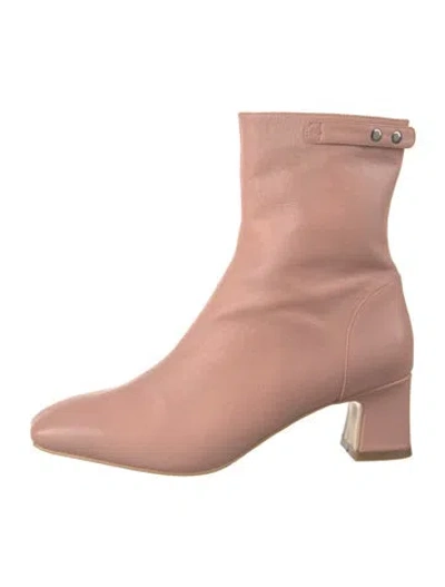 Pre-owned Gini & Albert Leather Boots In Pink