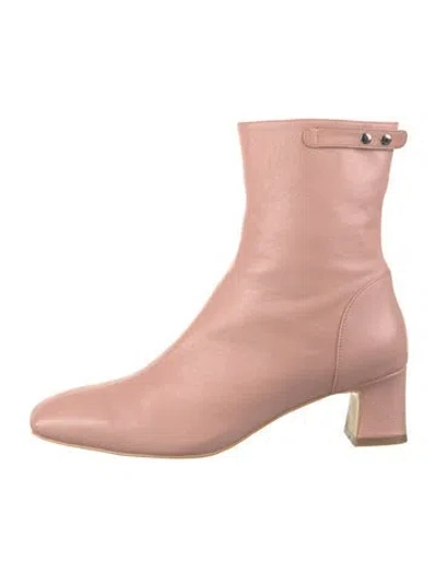 Pre-owned Gini & Albert Leather Boots In Pink