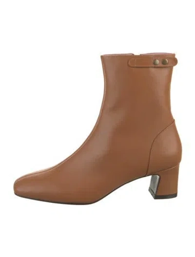 Pre-owned Gini & Albert Leather Boots W/ Tags In Brown