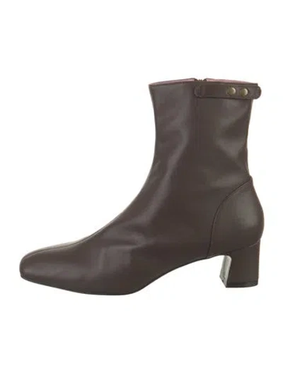Pre-owned Gini & Albert Leather Boots W/ Tags In Brown