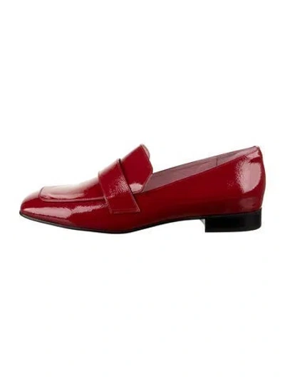 Pre-owned Gini & Albert Patent Leather Loafers In Red