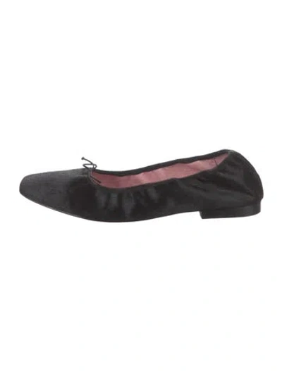 Pre-owned Gini & Albert Ponyhair Ballet Flats W/ Tags In Black