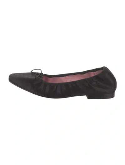 Pre-owned Gini & Albert Ponyhair Bow Accents Ballet Flats W/ Tags In Black