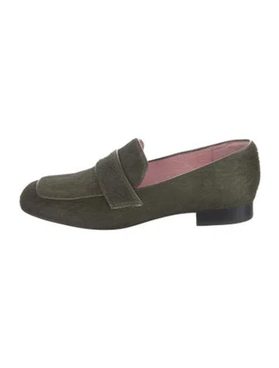 Pre-owned Gini & Albert Ponyhair Loafers W/ Tags In Green