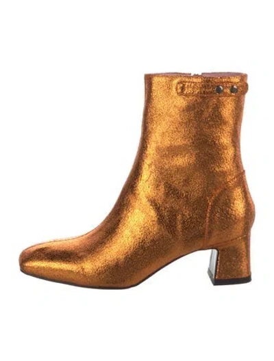 Pre-owned Gini & Albert Sequins Boots W/ Tags In Brown