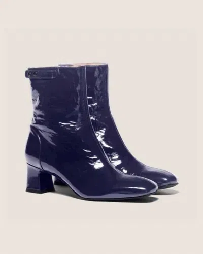 Gini & Albert Women's Wyn Boots In Ink Patent Leather In Purple