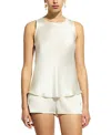 Ginia Pure Silk Singlet In White