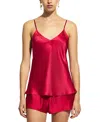 Ginia Silk Cami In Red