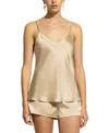 Ginia Silk Cami In Gold