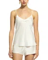 Ginia Silk Camisole In Creme