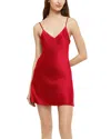 Ginia Silk Chemise In Ruby